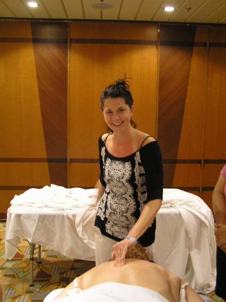 students in medical massage class